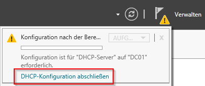 DHCP-Konfiguration abschließen