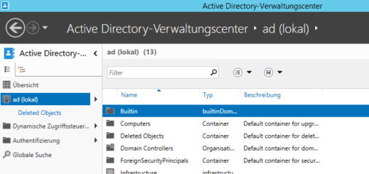 Active Directory-Papierkorb unter Windows Server 2012 R2 aktivieren