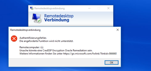 Remotedesktopverbindung (RDP )Authentifizierungsfehler. Die angeforderte Funktion wird nicht unterstützt.